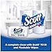 Scott Flushable Wipes, Fragrance-Free, Refill Bag with 170 Wet Wipes Total