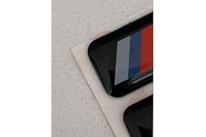 DRIMGREN German Luxury Brand Cars M Logo Stickers Set of 4-3D Emblems for Steering & Rims - | M Sport Compatible (Fits 1/3/5/7/X3/X5 Series) | Heat-Resistant Adhesive | Waterproof & High-Gloss Finish