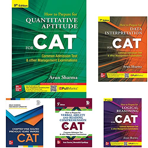 Chapter-Wise Solved Previous Years' Papers for CAT By Arun Sharma and Meenakshi Upadhyay+ All CAT Books Arun Sharma latest Edition Set 2021