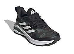 adidas Fortarun Running Shoe, Black/White/Green