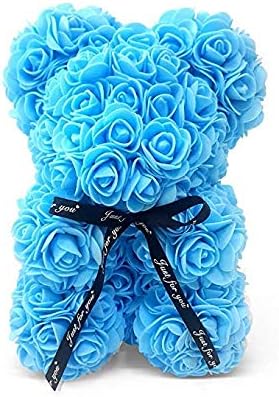 blue teddy bear roses