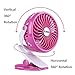 BLUBOON Clip on Fan Battery Operated Fan Portable for Baby Stroller 5 inches USB or Battery Powered