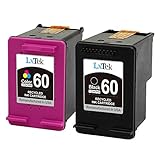 LxTek Remanufactured Ink Cartridge Replacement For HP 60 (1 Black | 1 Tri-Color) CC640WN CC643WN