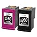 LxTek Remanufactured Ink Cartridge Replacement For HP 60 (1 Black | 1 Tri-Color) CC640WN CC643WN