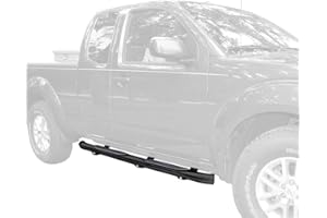MaxMate Compatible with 2005-2025 Nissan Frontier; 2007-2012 Suzuki Equator King Cab Black 3" Side Step Rails Nerf Bars Running Boards (2pcs with Mounting Bracket Kit) | WBN31378