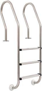 vidaXL Poolleiter 3 Stufen 120 cm Edelstahl Leiter Treppe Sicherheitsleiter