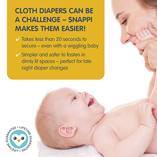 [Boy 3 pack] Snappi Cloth Diaper Fasteners - Replaces Diaper Pins - Use with Cloth Prefolds and Cloth Flats