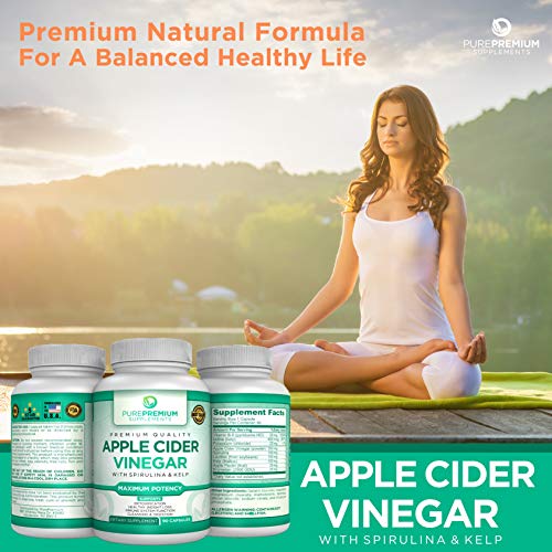 Premium Apple Cider Vinegar Capsules by PurePremium (Maximum Strength