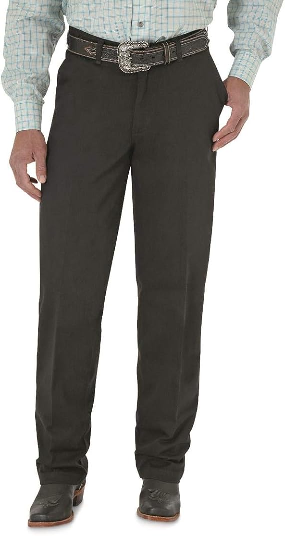Wrangler Men's Western Flat Front Relaxed Fit Casual Pant at Amazon Men