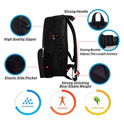 Travel Decor Multifunction School Bag,Sunlounger at Terrace in Santorini Greece Resort Relaxation Aegean for School Travel,One_Size - Thumbnail 2