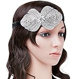 qnprt 1920s Flapper Headband Roaring 20s Vintage Black Art Deco Headpiece (Onesize, A5)