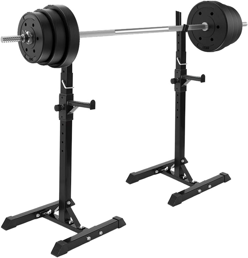 Squat Rack Stand - Portable Barbell Rack, Adjustable Bench Press Rack, 550LBS Max Load - Multi-Function Weight Lifting Fitness, Home Gym Multi-Function Dip Stand, Strength Training Dumbbell Racks : Sports & Outdoors