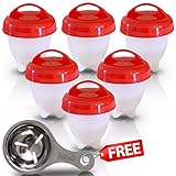 Best Egg Cooker Set – Hard And Soft Boiled Eggs Without The Shell, Silicone Boiler Cups, Non-Stick For Easy Pop Out, BPA Free Safe Egg Steamer For Healthy Cooking - With Egg Separator Spoon