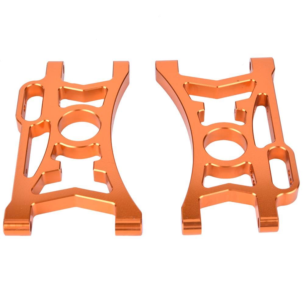 Tbest Rear Upper Arm, 2pcs Aluminum Alloy Upgrade Parts for 1/5 HPI Racing Car Baja RC Vehicle(Orange)
