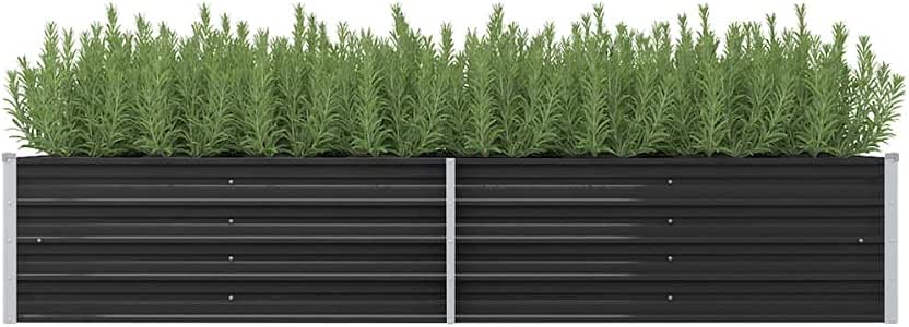vidaXL Jardinera de Jardín Acero Galvanizado 320x80x45cm Verde ...