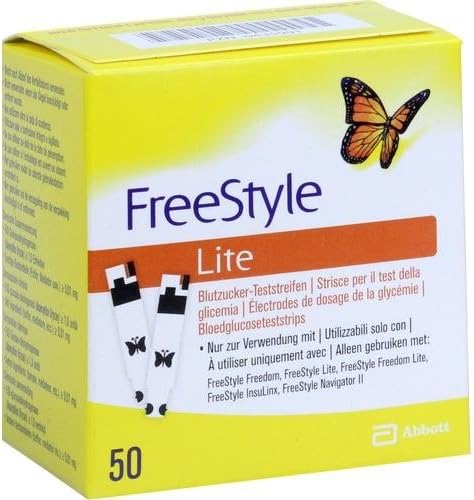 FREESTYLE LITE GLICEMIA 50STR, 50 unidad (Paquete de 1)