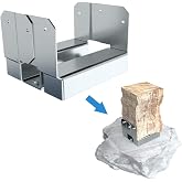 vikofan 10PCS 4x4 Post Base for Concrete, Brackets for Deck Fence Pergola | Galvanized, 1" Standoff, 2mm Steel