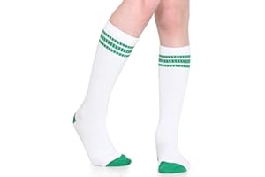 juDanzy Tall Knee High Sport Socks with Stripes and Anti-Slip Grips for Kids Toddlers and Children