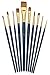 Art Brush Set-Watercolor and Acrylic Artist Paint Brushes-Short Handle-Hobby Painting-Paint By Numbers-Ceramics-Face Painting