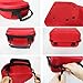 Galexbit Baseball Hat case Cap Carrier Case Holder for 6 Caps Hat bag for Travel Home Gift(Red)