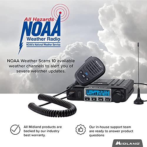 Midland MXT115 15 Watt GMRS MicroMobile Two Way Radio Off Roading