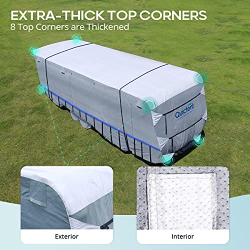 Quictent Upgraded Class A RV Cover, ExtraThick 6ply Camper Cover