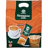 Beanhut's Vietnamese Latte, Instant Coffee Mix, 3 in 1 Coffee Mix, 25g x 50 sticks(2.75 lb)