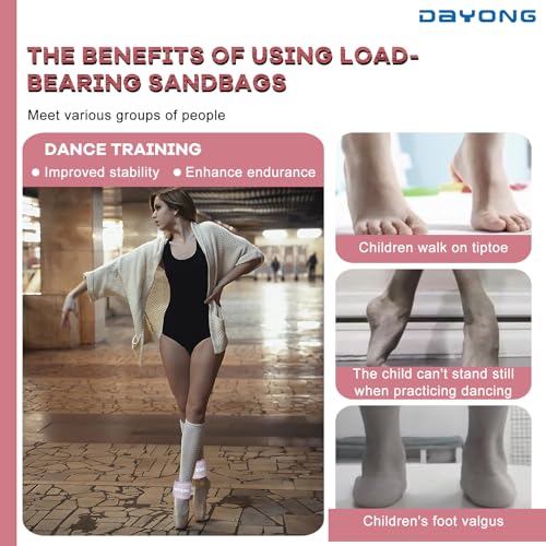 DAYONG Adjustable Wrist Ankle Weight, Pilates Arm & Leg Weights Set-0.5kg/1kg/1.5kg/2kg in Pair, Wrist Weights for Strength Training Jogging Fitness Dance Aerobics.