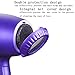 Purple Professional Light Weight Hair Dryer 1875W Tourmaline Ceramic Negative Ionic Blow Dryer with Diffuser & Concentrator & Comb