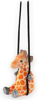 VIPbuy Handmade Wooden Swinging Giraffe Car Ornament - Car Interior Decor view 2