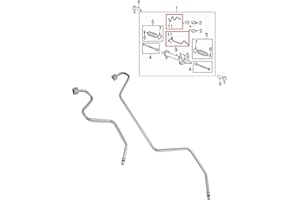 TepHnf Rack & Pinion Transfer Lines Hard Lines on Rack for Silverado Avalanche Sierra Escalade 2008-2014 15254059 15254058