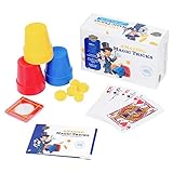 Learn & Climb Amazing Magic Tricks for Kids Age 7,8,9,10- Set of 3 Unique Props kit Includes Cups & Balls Trick, Escaping Coin Trick, Magical Mind Reading Cards Illusion & Easy Instructions.