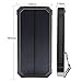 Solar Charger, Solar External Battery Pack, iBeek Portable 12000mAh Dual USB Solar Battery Charger Power Bank Phone Charger with Carabiner LED Lights for Emergency Cell Phones Tablet Camera (Black)