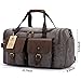 BLUBOON Canvas Duffel Bag Weekender Overnight Bag for Men and Women Oversized Travel Carry on Tote Bag with Shoe Compartment (Grey)
