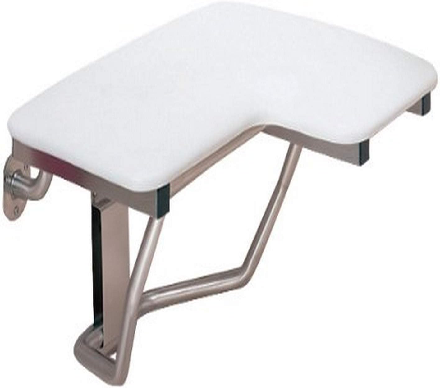Swanstone BF00023LH.000 Left side wall Shower Seat, 21-in L X 23.5-in H X 3-in H, White