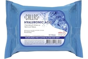 BELIEVE IN YOUR BEAUTY Callas Hyaluronic Acid Cleansing & Makeup Remover Wipes New (30 Count)