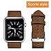 top4cus Genuine Leather iwatch Strap Replacement Band Stainless Metal Clasp, Compatible for 38mm 42mm Apple Watch Series 3 S2 S1 and Sport Edition (Breathable Brown, 42 mm)