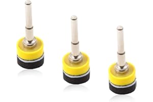 SPEEDWOX Hook and Loop Sanding Discs Pad Kit 3 Packs 1 Inches with Shank Drill Attachment Backing Pads and Soft Foam Layer Buffing Pad