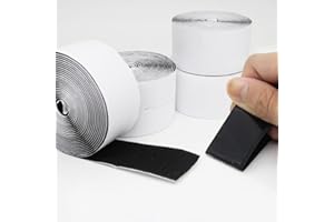 10ft 2in Hook and Loop Tape Heavy Duty Adhesive Strips with Strong Hold for Securing Sofa Cushions, Rugs, Wall Decor