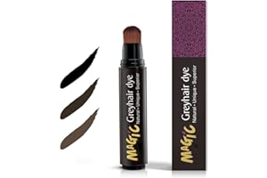 gowwim Root Touch Up Semi-permanent Hair Dye Pen to Cover Gray Hair Roots (Black)