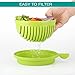 Salad Cutter Bowl,Cut Vegetables And Fruit Salads Easy, Salad Ready in 60 Seconds(all green)