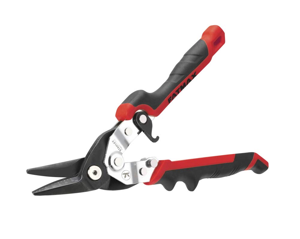Stanley Red Ergo Aviation Snips Left Cut 250mm (10in)