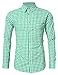 KoJooin Men's Long Sleeve Checkered Bavarian Oktoberfest Shirt for Lederhosen