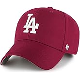 '47 Los Angeles Dodgers Hat Mens Womens MVP Adjustable Baseball Cap, Cardinal Red, One Size
