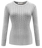 For G & Pl Women Casual Crew Neck Knit Sweatshirt