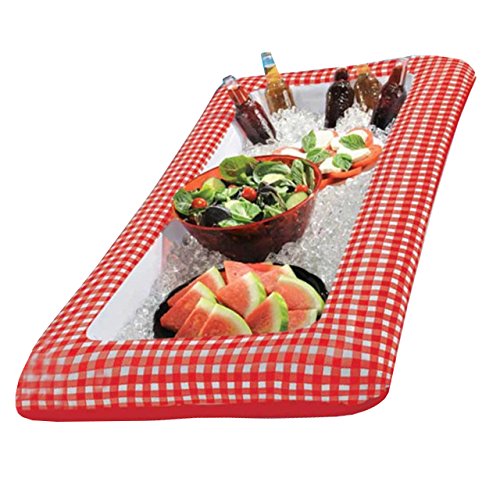 image for Amscan Classic Picnic Party Red Gingham Inflatable Cooler Serveware, P