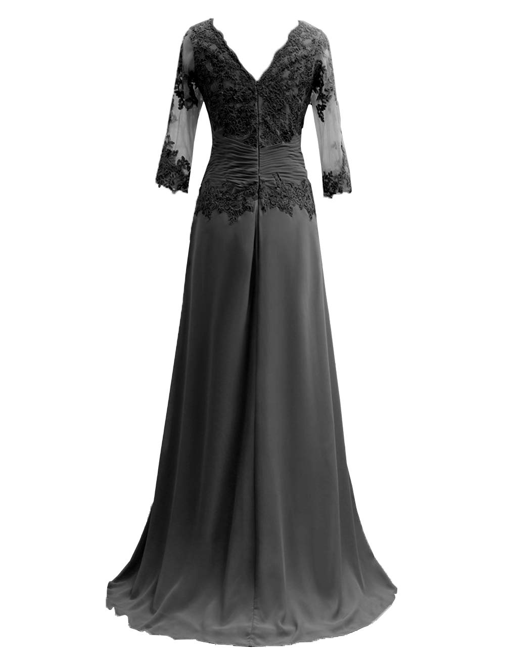 Mother of The Bride Dress with Long Sleeves Chiffon Mother Dress Lace Formal Evening Gown for