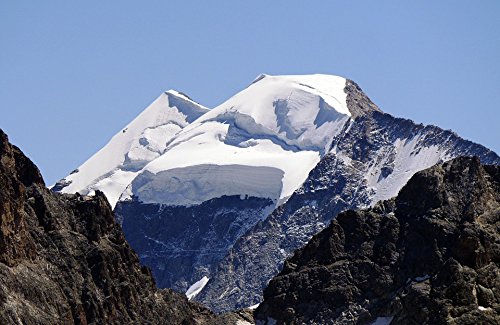 Home Comforts Peel-n-Stick Poster of Piz Palu Loose Snow Avalanches Snow Cap Poster 24x16 Adhesive Sticker Poster Print
