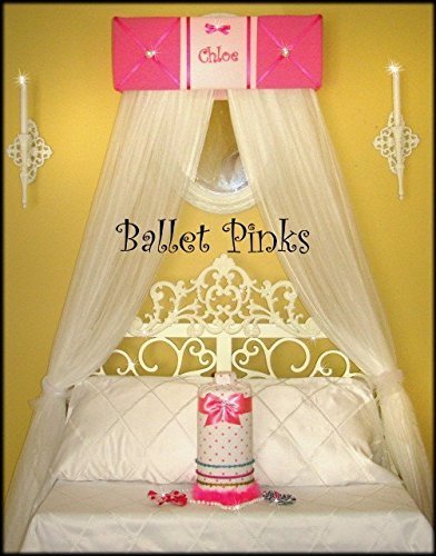 Embroidered Personalized Bed Canopy Hot Pink FREE Sale So Zoey Boutique