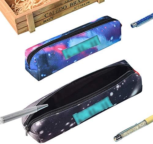 JUZIPI Fortnitee School Pencil Case Personalised Starry Sky, Fortnitee Game Small Zipper Pencil Case Stationery Supplie Bag for Children Girls Boys Students 2pcs